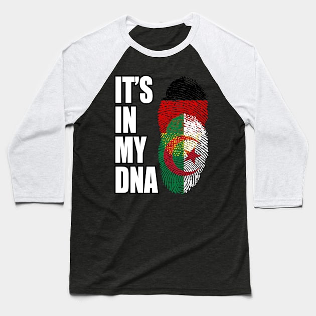 German and Algerian Mix DNA Heritage Baseball T-Shirt by Just Rep It!!